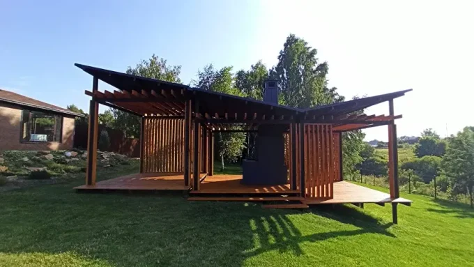 Дома, беседки, навесы, бани, хозблоки, модули, малые архитектурные формы.