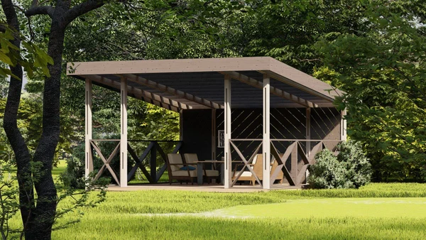 Беседки, навесы, бани, хозблоки, модули, малые архитектурные формы.