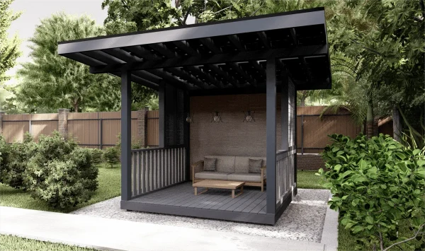 Беседки, навесы, бани, хозблоки, модули, малые архитектурные формы.